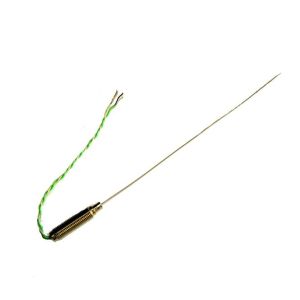 Schnell ansprechendes Thermoelement mit 0,75 mm Durchmesser und Gewindetopf und IEC-Endstcken - Geerdete Verbindungsstelle - 150 mm