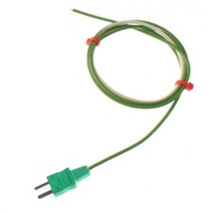 IEC PTFE Single Shot Thermoelement mit freiliegender Sperrschicht und angespritztem Miniaturstecker - Typ K