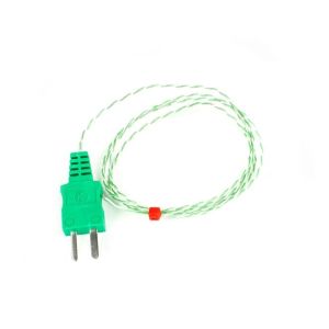 IEC Thermoelement mit freiliegender Sperrschicht, PFA-isoliert, doppelt verdrillt, mit angespritztem Stecker - Typ K - 1/0,5 mm - 3 m Lnge