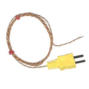 PFA-isoliertes ANSI-Thermoelement mit freiliegender Vermittlungsstelle und angespritztem Stecker - Typ K
