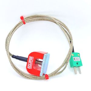 IEC Typ K 4,5 kg Zugkraft (Hufeisen) Magnet-Thermoelement, PFA-isoliertes Kabel mit Edelstahl-bergeflecht mit Abschluss in Miniatur- oder Standardstecker
