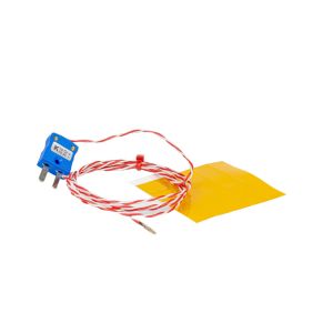 Feindraht-Scheiben-Thermoelement, PFA mit Miniaturstecker - Typ K JIS - 2m