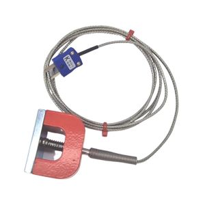JIS Typ K 11,8 kg Zugkraft (Hufeisen) Magnet-Thermoelement, PFA-isoliertes Kabel mit Edelstahl-bergeflecht mit Miniatur- oder Standardstecker