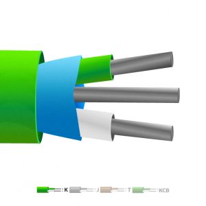 Typ K PVC-isoliertes Mylar-abgeschirmtes Thermoelementkabel / -draht (IEC)