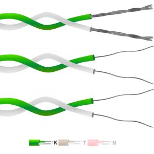 Typ K PFA-isoliertes Doppel-Twisted-Pair-Thermoelementkabel / -draht (IEC)