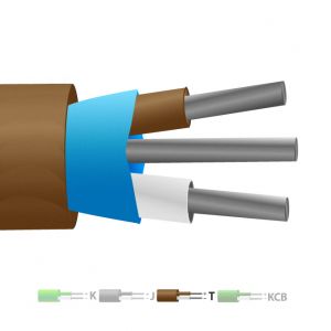 Typ T PVC Isoliert Mylar geschirmt Thermoelement Kabel / Draht (IEC)