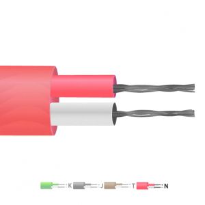 Typ N PFA isoliertes Flachpaar Thermoelementkabel / Draht (IEC)