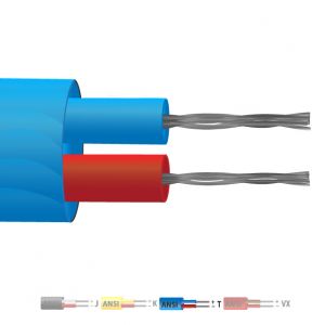 Typ T PVC-isoliertes Flachpaar-Thermoelementkabel / -draht (ANSI)