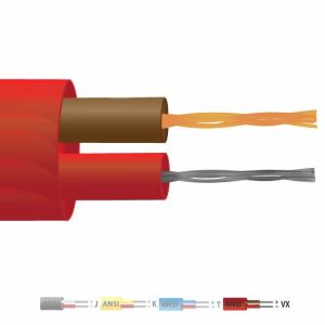 Typ Vx PVC-isoliertes Flachpaar-Thermoelement-Kabel / -Draht (ANSI)