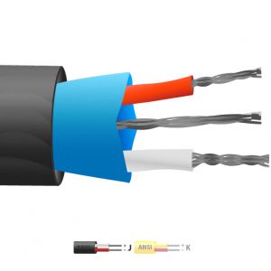 Typ J PVC Isoliert Mylar geschirmt Thermoelement Kabel / Draht (ANSI)