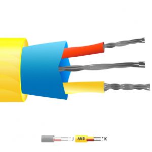 Typ K PVC Isoliert Mylar geschirmt Thermoelement Kabel / Draht (ANSI)