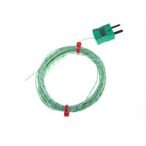 PTFE-isoliertes, doppelt verdrilltes IEC-Thermoelement mit freiliegender Sperrschicht und Miniaturstecker - Typen K, J, T