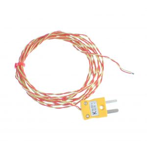 PFA-isoliertes ANSI-Thermoelement mit freiliegender Vermittlungsstelle und Miniaturstecker - Typen K, T