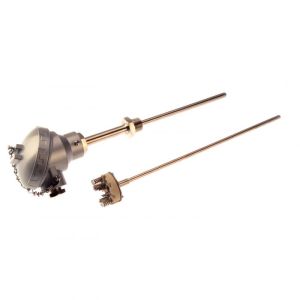Platinwiderstand Pt100 Industriesonde mit Verzgerungsverlngerung. 150 mm x 8,0 mm Sonde mit 275 mm x 6,0 mm Einsatz