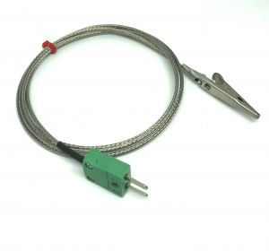 IEC Krokodilklemmen-Thermoelement mit berflochtenem Glasfaser-Edelstahlkabel - Typ K,J
