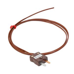Hermetisch abgedichtetes Draht-Thermoelement IEC Typ T mit Miniatur-Steckeranschluss - 1M