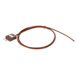 Hermetisch abgedichtetes Draht-Thermoelement IEC Typ T mit Miniatur-Steckeranschluss - 2M