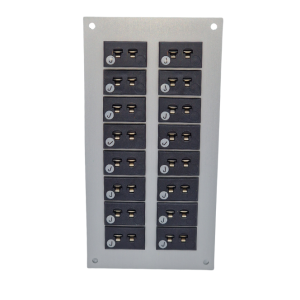 Thermocouple Connector Aluminium Panel with Type J ANSI Miniature Sockets