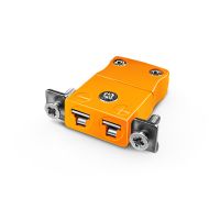 Miniature Panel Mount Thermocouple Connector with Stainless Steel Bracket IM-R/S-SSPF Type R/S IEC