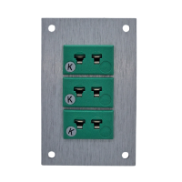 Thermoelement-Steckverbinder Aluminium-Panel mit Typ K IEC-Miniatur-Buchsen - 3-polig