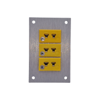 Thermoelement-Anschluss Aluminium-Panel mit Typ K ANSI-Miniaturfassungen 3-Wege-Anschlsse