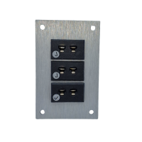 Thermoelement-Steckverbinder Aluminium-Panel mit Typ J IEC-Miniatur-Buchsen - 3-polig