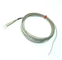 Glasfaserisoliertes flaches Paar IEC-Thermoelement mit freiliegender Vermittlungsstelle - Typ K mit blankem Anschluss - 1/0,508 mm x 2 m