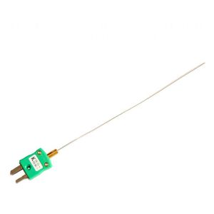 0,5 mm schnell reagierende, mineralisolierte Thermoelemente mit Miniatur-IEC-Stecker - geerdete Verbindungsstelle - 50 mm