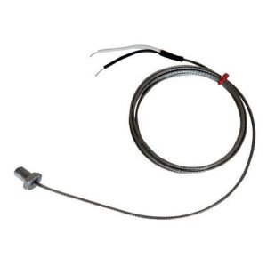 IEC-Bolzen-Thermoelement, Glasfaser-Edelstahl ber geflochtenem Kabel - Typ J - M8x1mm Gewindesteigung - 13mm Bolzenlnge