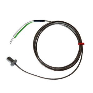 IEC-Bolzen-Thermoelement, Glasfaser-Edelstahl ber geflochtenem Kabel - Typ K - M8x1mm Gewindesteigung - 25mm Bolzenlnge
