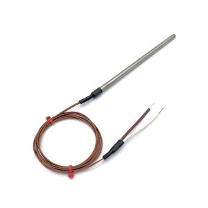 IEC-gefertigte Rohrthermoelemente mit Crimpdichtung und Anschlussdraht - Typ T - 6 mm Manteldurchmesser - 100 mm Mantellnge