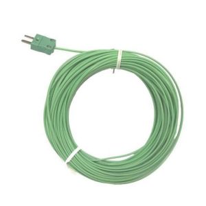 PFA-isoliertes flaches Paar IEC-Thermoelement mit freiliegender Sperrstelle und Miniaturstecker - Typ K - 1/0,3 mm Litzengre - 2 m Lnge