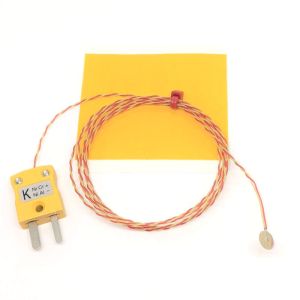 ANSI Feindraht-Scheiben-Thermoelement, PFA mit Miniaturstecker - Typ K mit Miniatursteckeranschluss - 5M