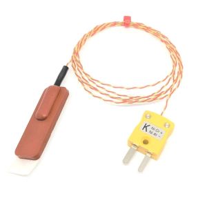 ANSI Silikonkautschuk-Patch-Thermoelement, PFA doppelt verdrillt - Typ K mit Miniatur-Steckeranschluss - 5M