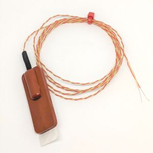 ANSI Silikonkautschuk-Patch-Thermoelement, PFA Twin Twisted - Typ K mit blanken Endverschlssen - 2M