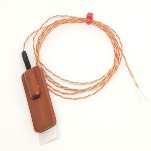 ANSI Silikonkautschuk-Patch-Thermoelement, PFA Twin Twisted - Typ K mit blanken Endverschlssen - 5M