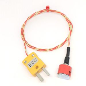 ANSI Typ K 0,7 kg Thermoelement mit Zugknopfmagnet, PFA-isoliert mit Miniaturstecker - 2M