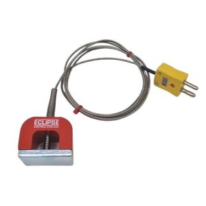 ANSI Typ K 11,8 kg Pull Power (Hufeisen) Magnet-Thermoelement, PFA-isoliertes Kabel mit bergeflecht aus Edelstahl, das im Standardstecker endet - 3M