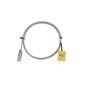 ANSI Leaf Thermoelement, glasfaserisoliertes Kabel mit Edelstahl-bergeflecht mit Miniaturstecker - 5 m Lnge