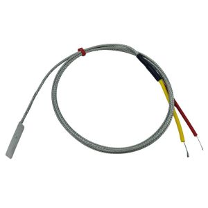 ANSI Leaf Thermoelement, glasfaserisoliertes Kabel mit Edelstahlgeflecht, das in blanken Schwnzen endet - 1 m Lnge