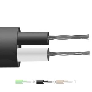 Typ J PTFE Isoliertes Flachpaar Thermoelementkabel / Draht (IEC)