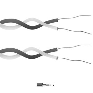 Typ J PFA isoliertes Zwillings-Twisted-Pair-Thermoelement-Kabel/Draht (IEC)  1/0,3 mm Strang