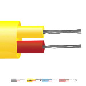 Typ K PVC-isoliertes Flachpaar-Thermoelementkabel / -draht (ANSI)