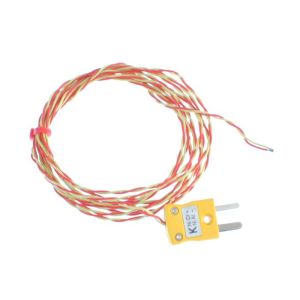 ANSI PFA-isoliertes Thermoelement mit freiliegender Verbindung und Miniaturstecker - Typ K - 1/0,3 mm Litzengre - 10 m Lnge