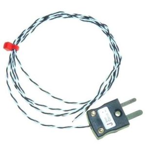 PFA-isoliertes, doppelt verdrilltes IEC-Thermoelement mit freiliegender Sperrschicht und Miniaturstecker - Typ J - 1/0,315 Stranggre - 3M Lnge