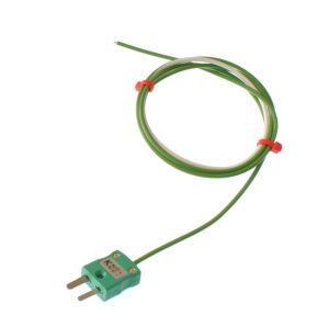PTFE Single Shot IEC Thermoelement mit freiliegender Sperrschicht und Miniaturstecker - Typ K - 300 mm Kabellnge