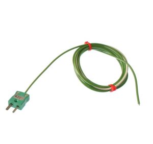 PTFE Single Shot IEC Thermoelement mit freiliegender Sperrschicht und Miniaturstecker - Typ K - 2M Kabellnge