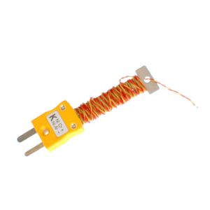 ANSI PFA Cable Tidy Thermoelement mit freiliegender Absteckverbindung und montiertem Ministecker - Typ K - 2M