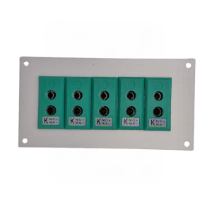 Thermoelement-Steckverbinder Aluminium-Panel mit Typ-K-IEC-Standard-Steckdosen 5-Wege-Steckdosen