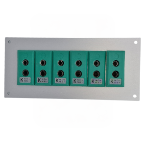 Thermoelement-Anschluss Aluminium-Panel mit Typ K IEC-Standard-Steckdosen 6-Wege-Steckdosen
